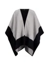 Gorski Select Reversible Wool Cape In Gray