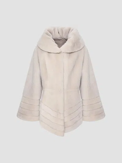 Gorski Women's Reversible Textured Shearling Lamb Jacket In Neutral