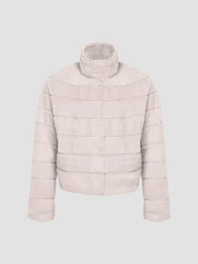 Gorski Women's Reversible Textured Shearling Lamb Jacket In Neutral