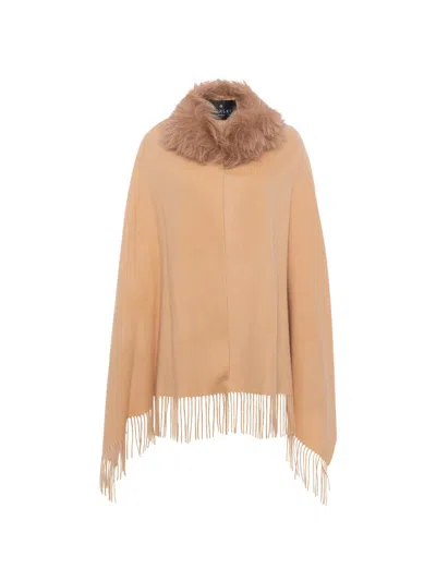 Gorski Women's Select Cashmere Stole With Select Lamb Collar In Brown