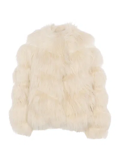 Gorski Genuine Shearling Jacket In Brown