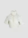 Gorski Women's Select Lamb Rose Cut Bolero, Cropped Sleeves In Neutral ...
