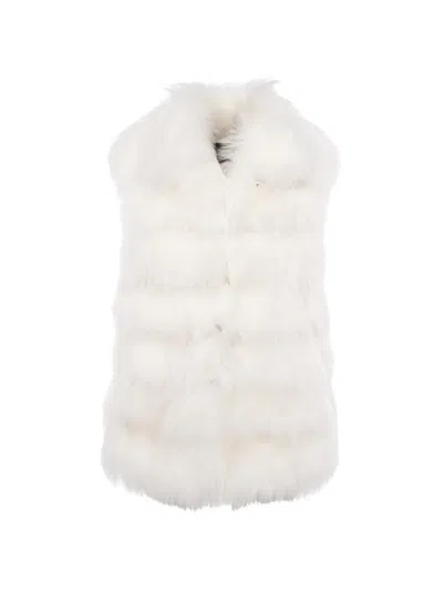 Gorski Women's Select Lamb Vest In White