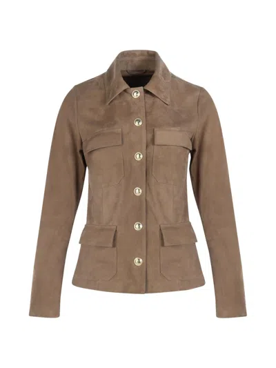Gorski Women's Select Metis Suede Jacket In Brown