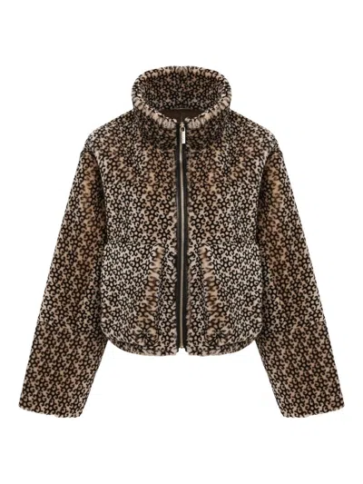 Gorski Women's Select Shearling Lamb Insignia Zip Jacket In Multi