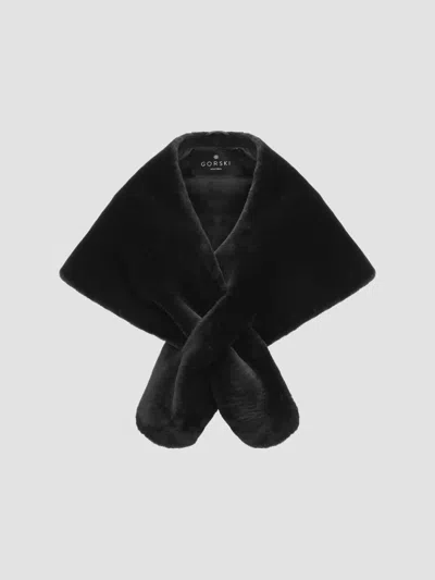 Gorski Women's Select Shearling Lamb Stole In Black