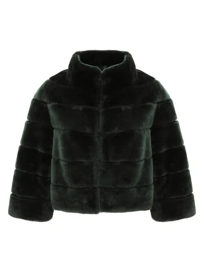 Gorski Women's Shearling Lamb Bolero Coat In Green