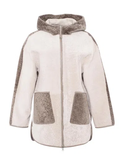 Gorski Women's Textured Shearling Lamb Parka In Gray