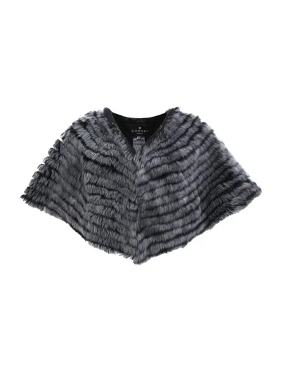 Gorski Women's Toscana Shearling Lamb Layered Capelet In Black