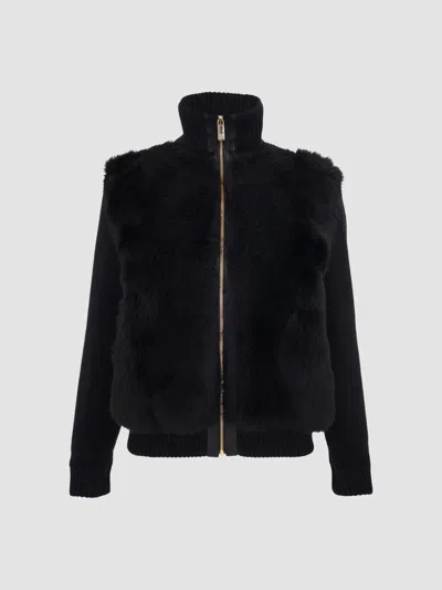 Gorski Women's Wool Blend Quilted Down Coat In Black