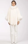 Gorski Wool And Cashmere Cape In White