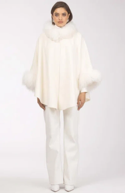 Gorski Wool And Cashmere Cape In White