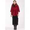 Gorski Wool Belted Cape In Red