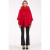 Gorski Wool Belted Cape In Red