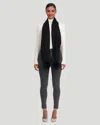Gorski Wool Scarf With Fox Pompom In Black