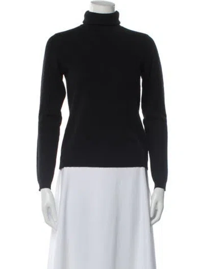 Pre-owned Gorsuch Cashmere Turtleneck Sweater In Black