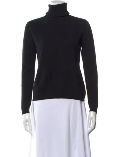 Pre-owned Gorsuch Cashmere Turtleneck Sweater In Black