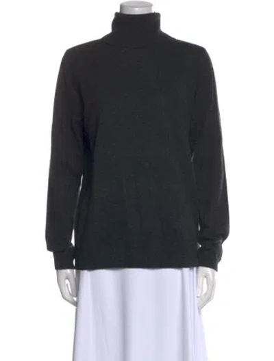 Pre-owned Gorsuch Cashmere Turtleneck Sweater In Gray