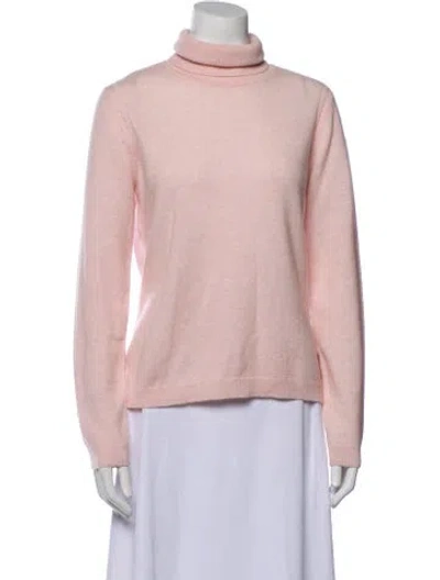 Pre-owned Gorsuch Cashmere Turtleneck Sweater In Pink