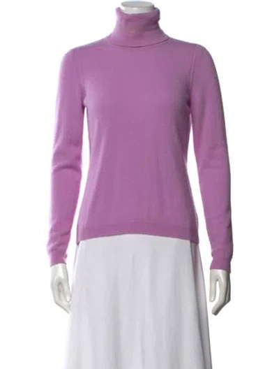 Pre-owned Gorsuch Cashmere Turtleneck Sweater In Purple