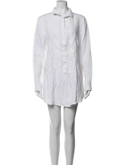Pre-owned Gorsuch Linen Mini Dress In Neutral