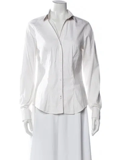 Pre-owned Gorsuch Long Sleeve Top In White