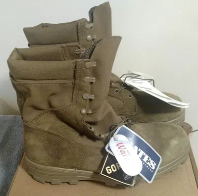 Pre-owned Gortex 4 Pair E85502b Bates Usmc Temperate Weather  Combat Boots Size 14r In Green
