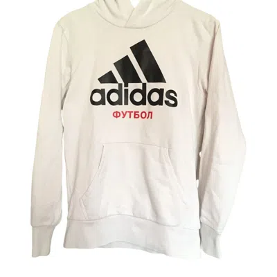Pre-owned Gosha Rubchinskiy Adidas Logo Hoodie In White