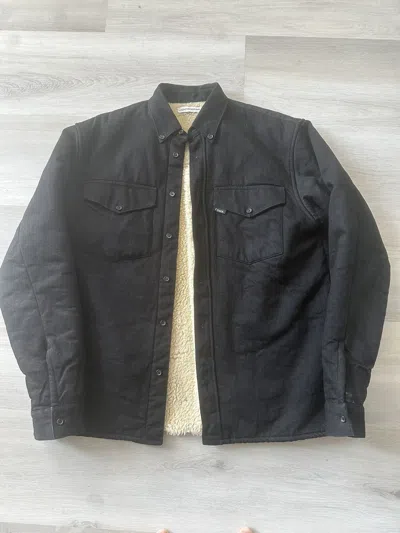 Pre-owned Gosha Rubchinskiy Gosha Denim Sherpa Fur Lined Denim Jacket In Black