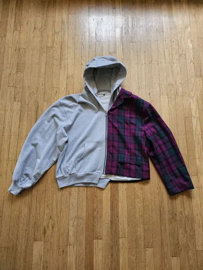Pre-owned Gosha Rubchinskiy Gosha Rubchinsky Hybrid Hoodie Blazer In Gray