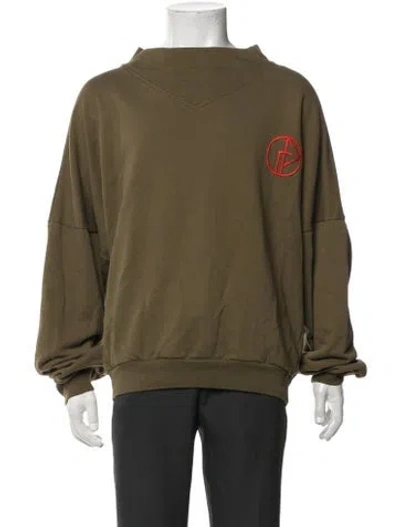 Pre-owned Gosha Rubchinskiy Mock Neck Long Sleeve Sweatshirt In Green