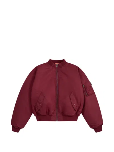 Gosha Rubchinskiy Padded Pocket-detail Bomber Jacket In Red