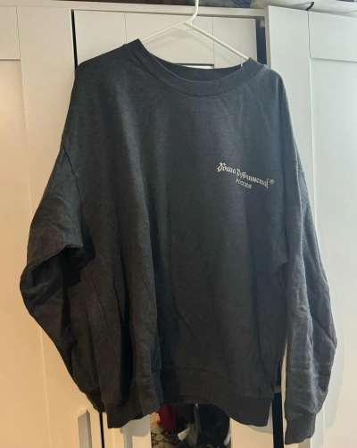 Pre-owned Gosha Rubchinskiy Reflective Logo Sweatshirt In Grey