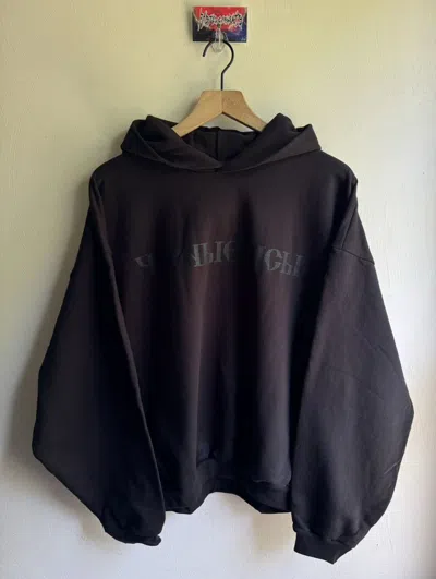 Pre-owned Gosha Rubchinskiy X Kanye West Yeezy Gosha Black Dogs Hoodie Black Size 1