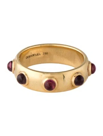 Pre-owned Goshwara 18k Tourmaline & Amethyst Band In Multicolor