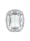 Goshwara 18k White Gold Gossip Rock Diamond Ring In Metallic