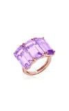 Goshwara 18k Yellow Gold Amethyst Ring