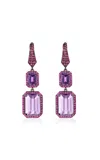 Goshwara 18k Yellow Gold Amethyst; Sapphire; Amethyst Earrings