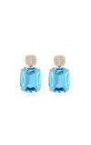 Goshwara 18k Yellow Gold Blue Topaz Earrings