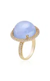 Goshwara 18k Yellow Gold Chalcedony Cabochon Ring