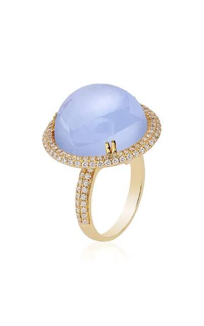 Goshwara 18k Yellow Gold Chalcedony Cabochon Ring