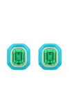 Goshwara 18k Yellow Gold Embellished Turquoise Earrings In Multi