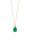 Goshwara 18k Yellow Gold Emerald Pendant Necklace In Green