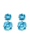 Goshwara 18k Yellow Gold Gossip Topaz Earrings In Blue