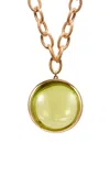 Goshwara 18k Yellow Gold Lemon Quartz Necklace