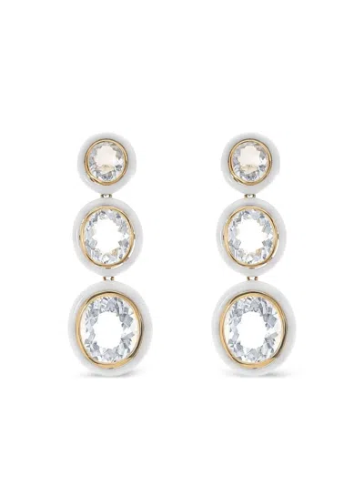 Goshwara 18k Yellow Gold Melange Agate Earrings