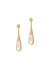Goshwara 18k Yellow Gold Mia G Quartz And Diamond Earrings In Gold