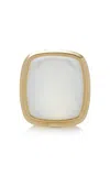 Goshwara 18k Yellow Gold Moon Quartz Ring In White