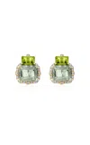 Goshwara 18k Yellow Gold Prasiolite And Peridot Earrings In Green