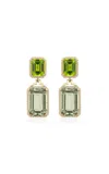 Goshwara 18k Yellow Gold Prasiolite; Peridot; Diamond Earrings